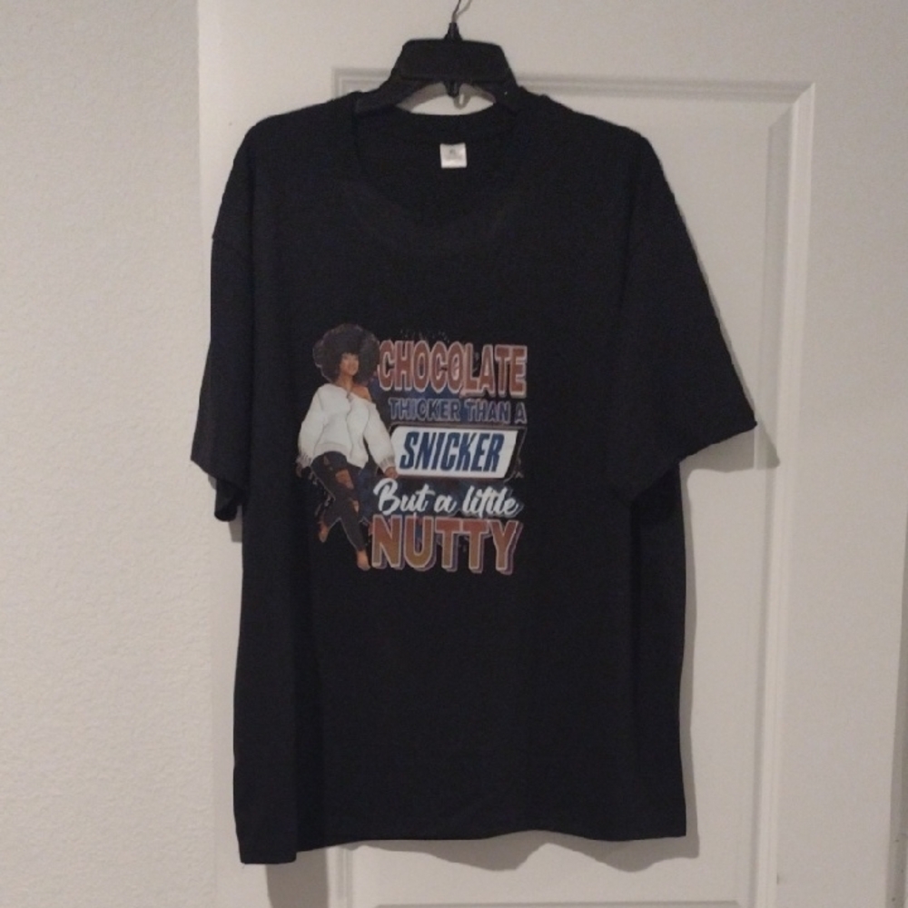 Black Graphic T-Shirt & Random Pair Earrings New